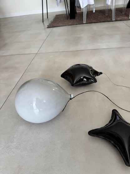 Concrete Grey Glossy Ceramic Balloon Sculpture