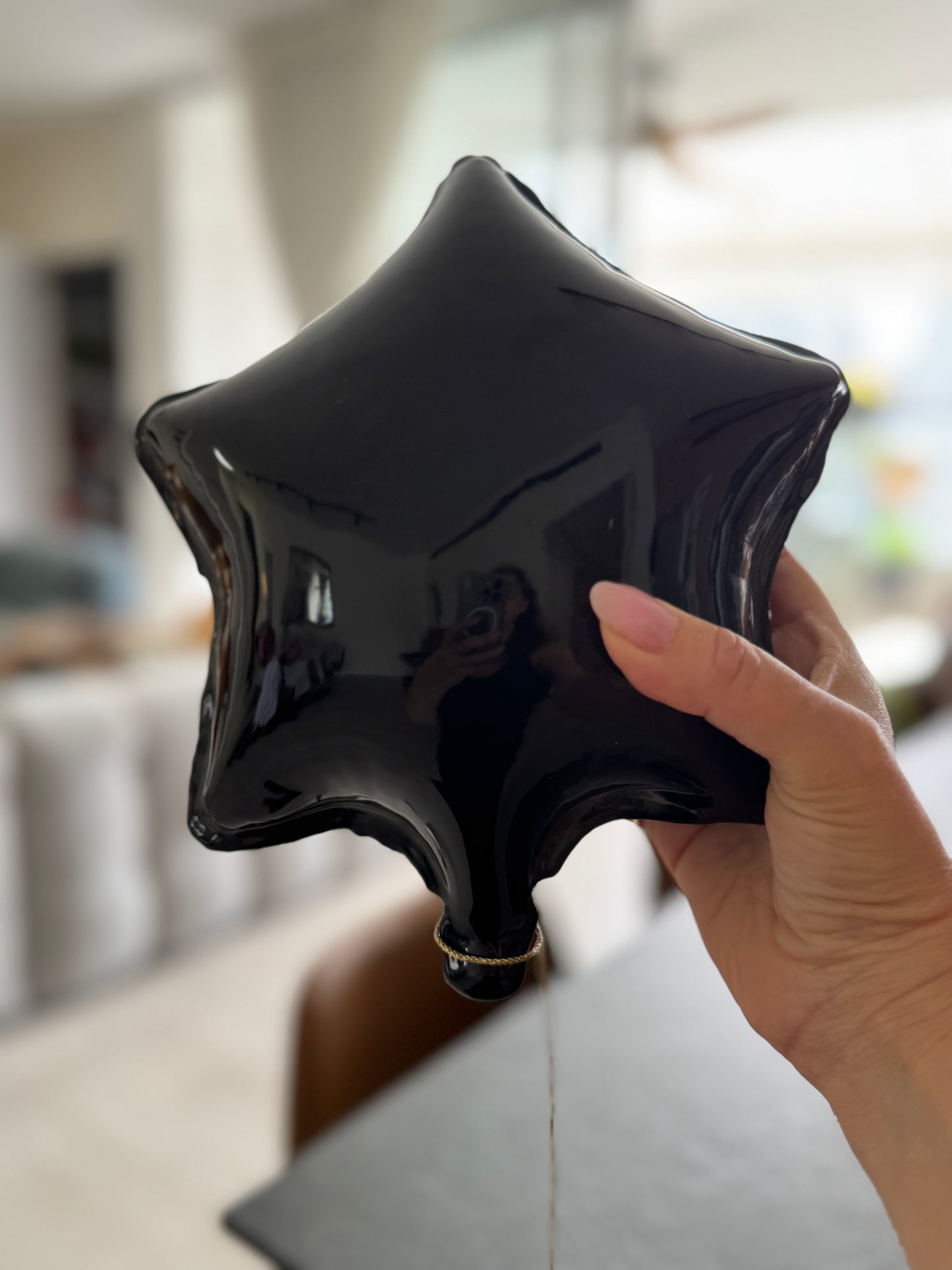 Black Star Ceramic Balloon Sculpture
