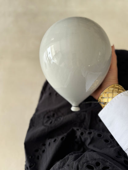 Concrete Grey Glossy Ceramic Balloon Sculpture