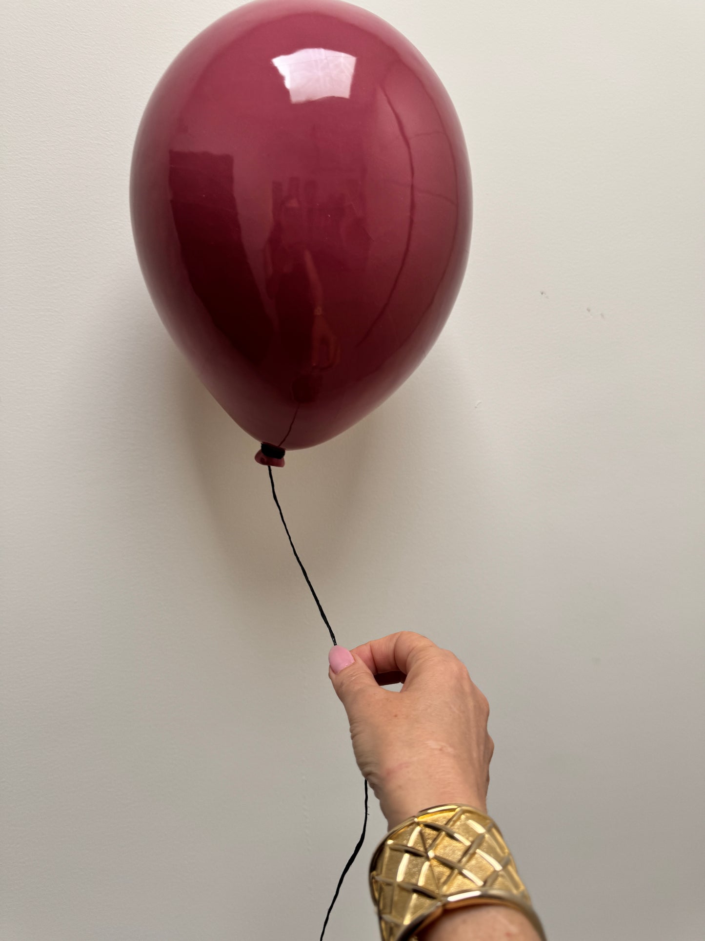 Rosey Glossy Ceramic Balloon Sculpture