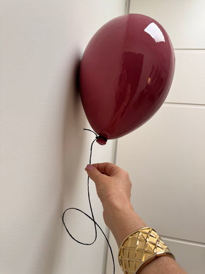 Rosey Glossy Ceramic Balloon Sculpture
