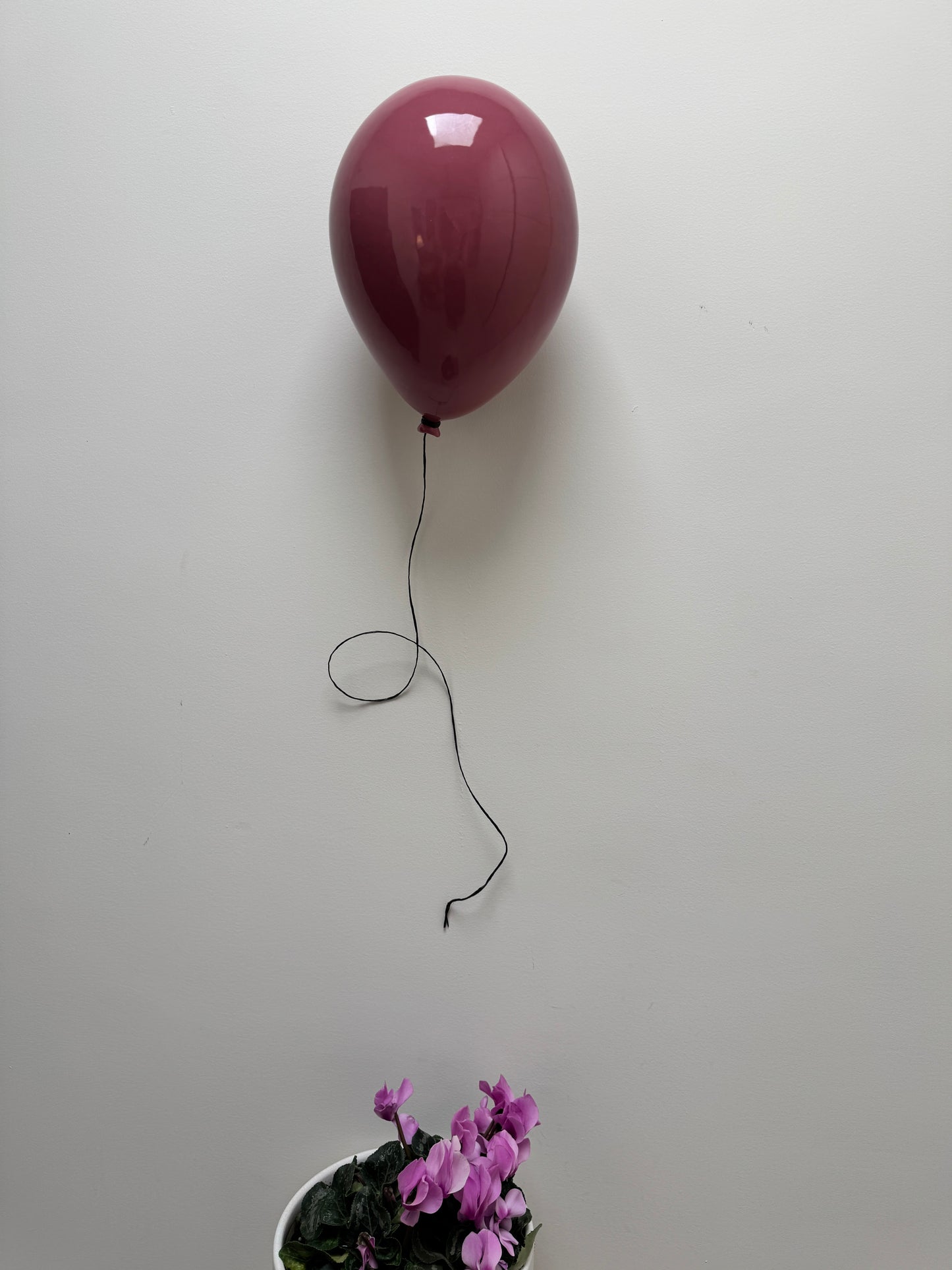 Rosey Glossy Ceramic Balloon Sculpture