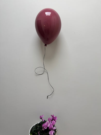 Rosey Glossy Ceramic Balloon Sculpture