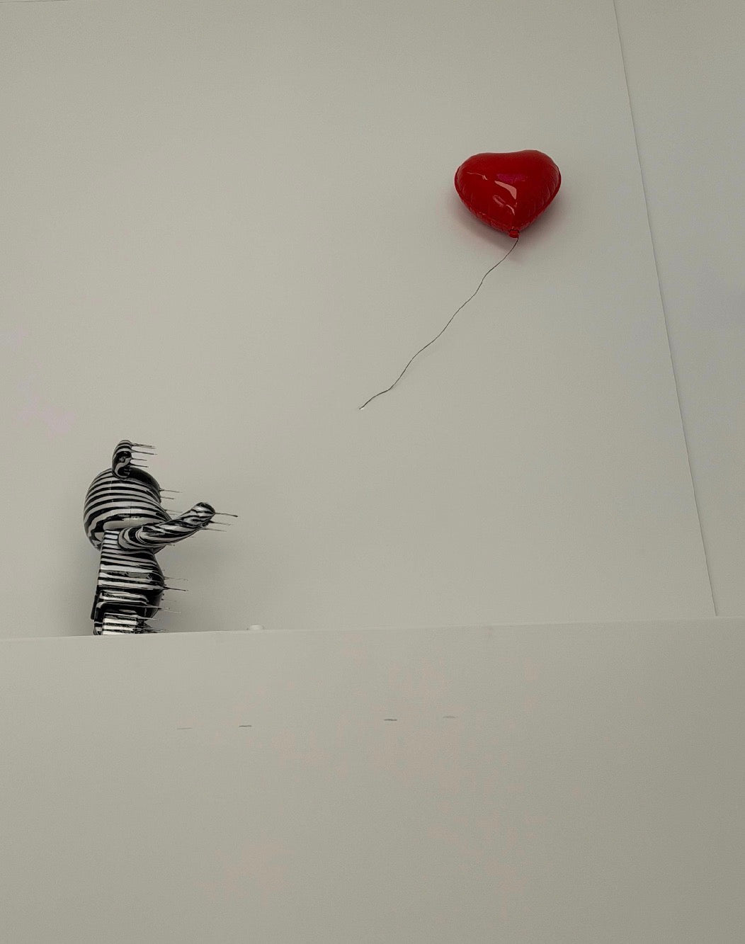 Large Magenta Heart Balloon Sculpture