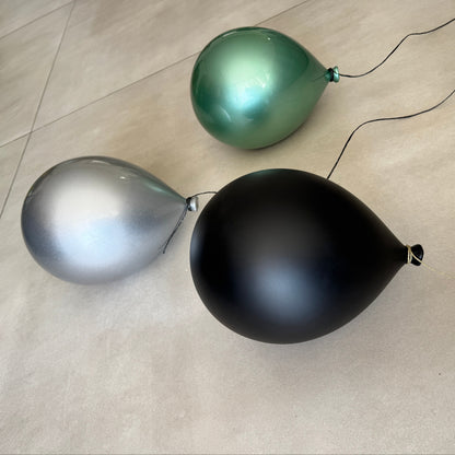 Silver Metallic Ceramic Balloon Sculpture