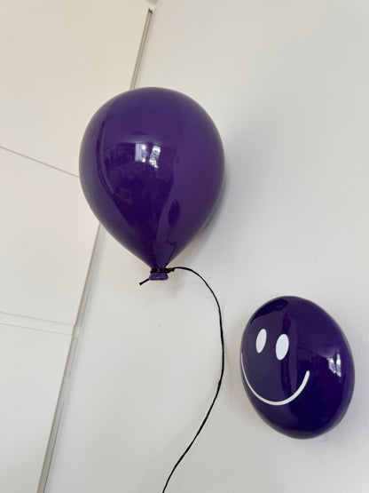 Purple Ceramic Balloon Sculpture