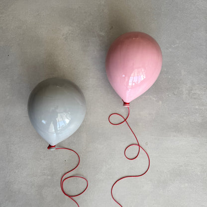 Pink Blush Glossy Ceramic Balloon Sculpture