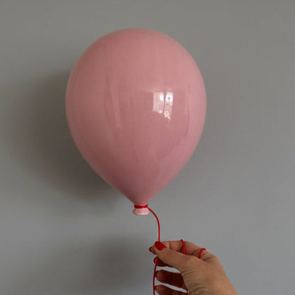 Pink Blush Glossy Ceramic Balloon Sculpture