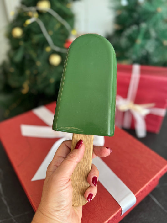 Forest Green Ceramic Popsicle Sculpture