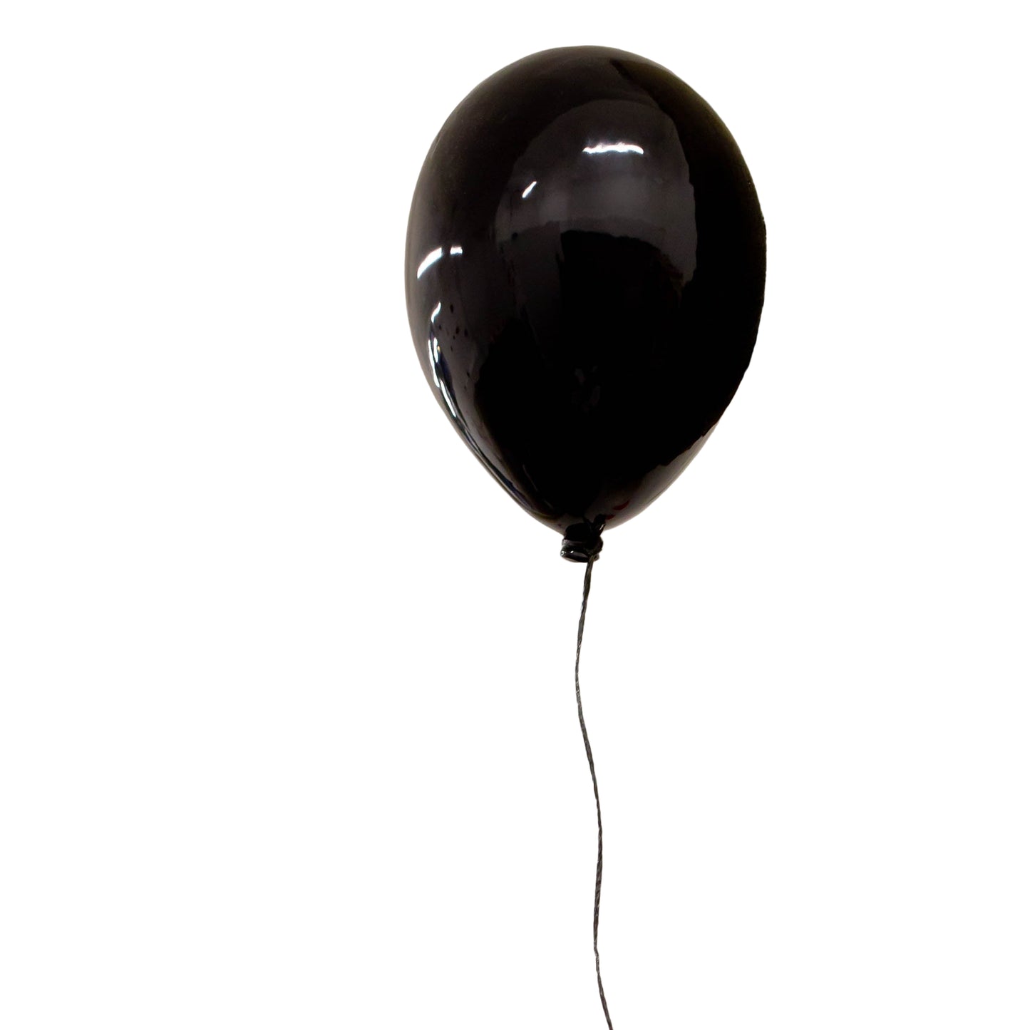 Black Glossy Ceramic Ceiling Balloon Sculpture