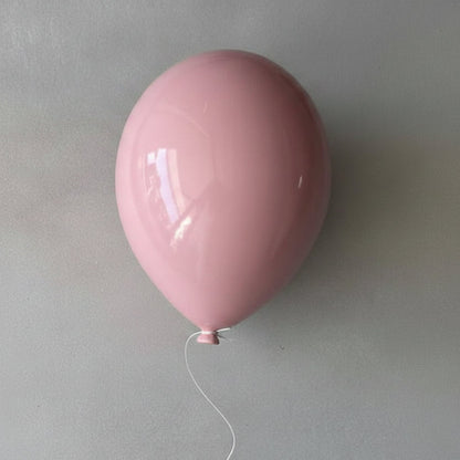 Pink Blush Glossy Ceramic Balloon Sculpture