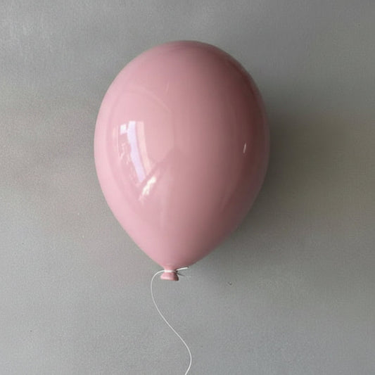 Pink Blush Glossy Ceramic Balloon Sculpture