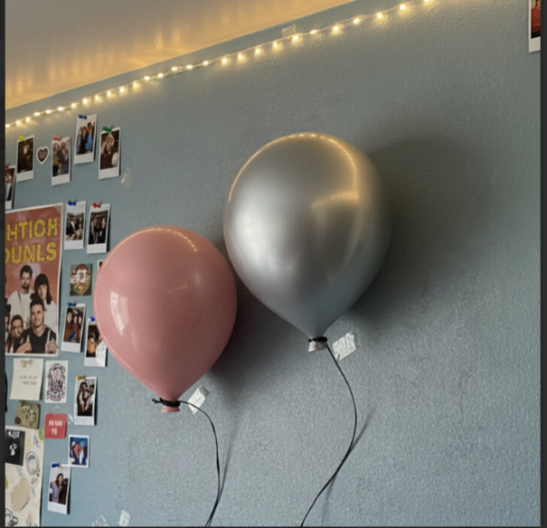 Pink Blush Glossy Ceramic Balloon Sculpture