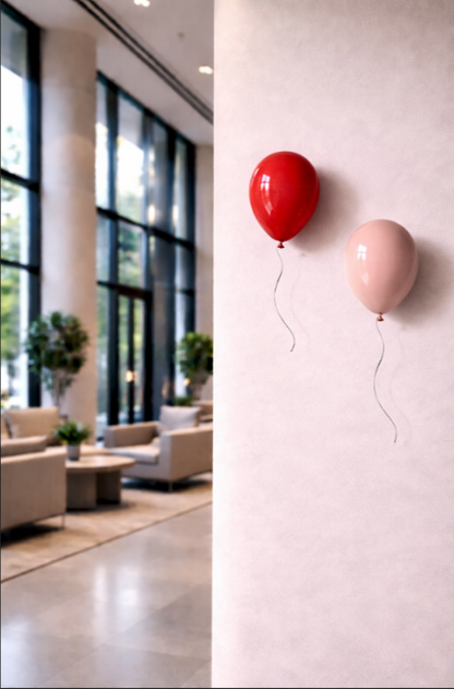 Magenta Ceramic Balloon Sculpture