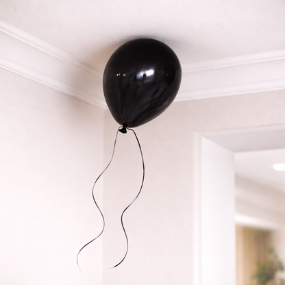 Black Glossy Ceramic Ceiling Balloon Sculpture