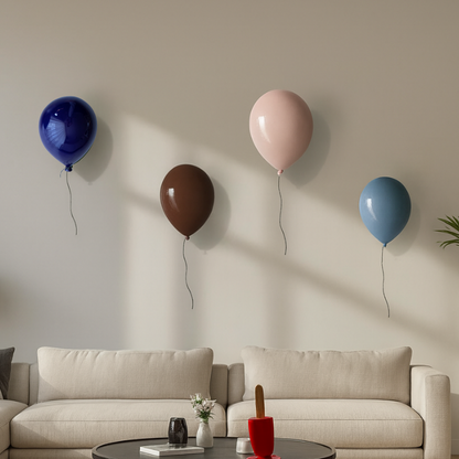 Chocolate Glossy Ceramic Balloon Sculpture