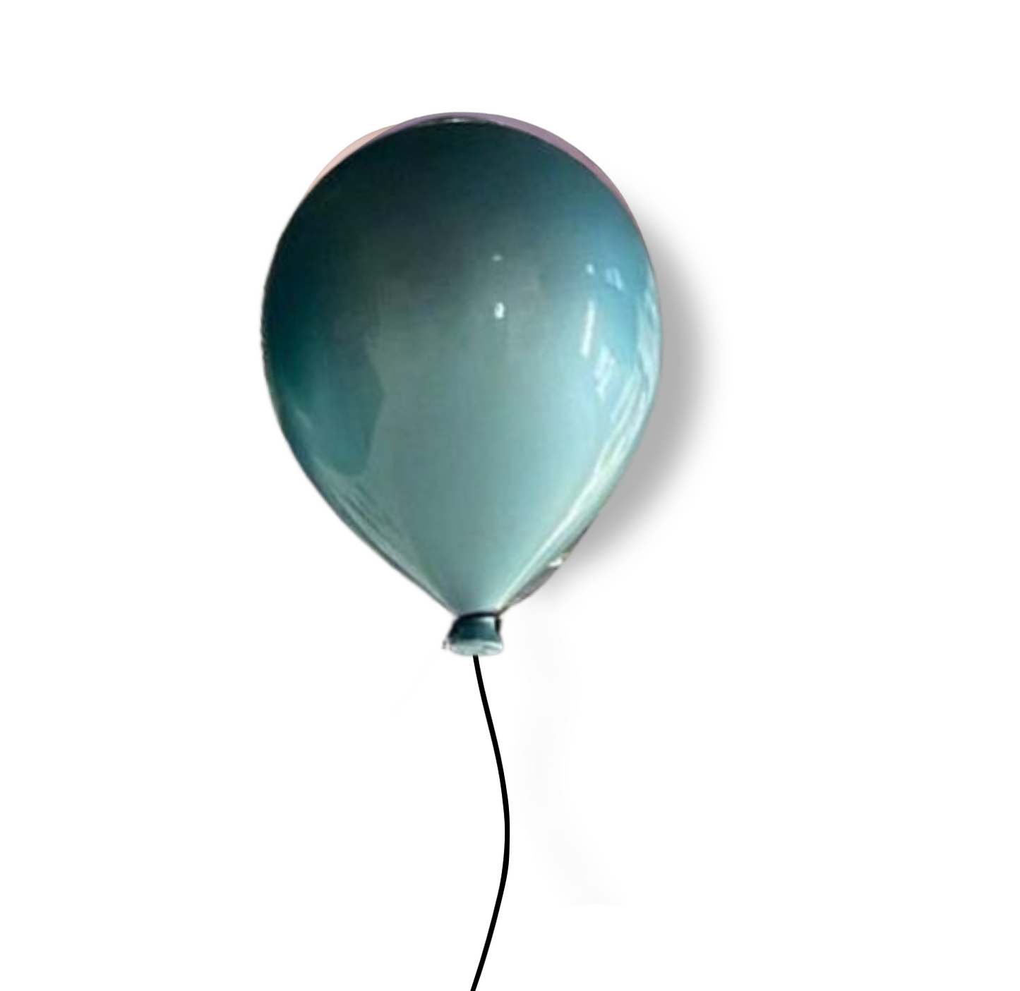 Icy Blue Metallic Ceramic Balloon Sculpture