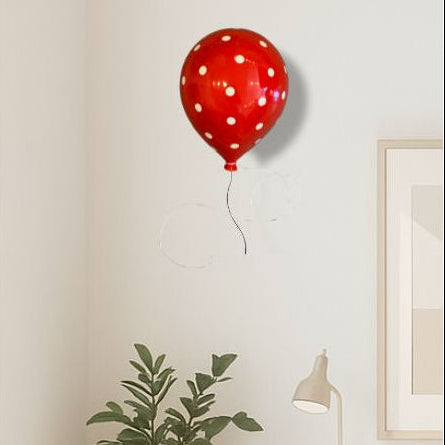 Red Polka Dot Ceramic Balloon Sculpture