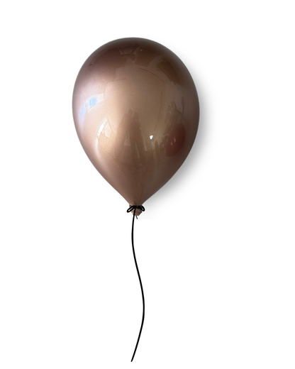 Set of 3 Balloon Sculptures - Merlot, Metallic Beige & Latte Brown