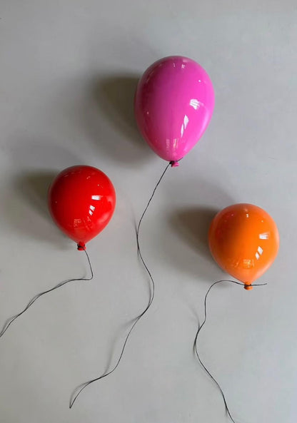 Whiskey Orange Glossy Ceramic Balloon Sculpture