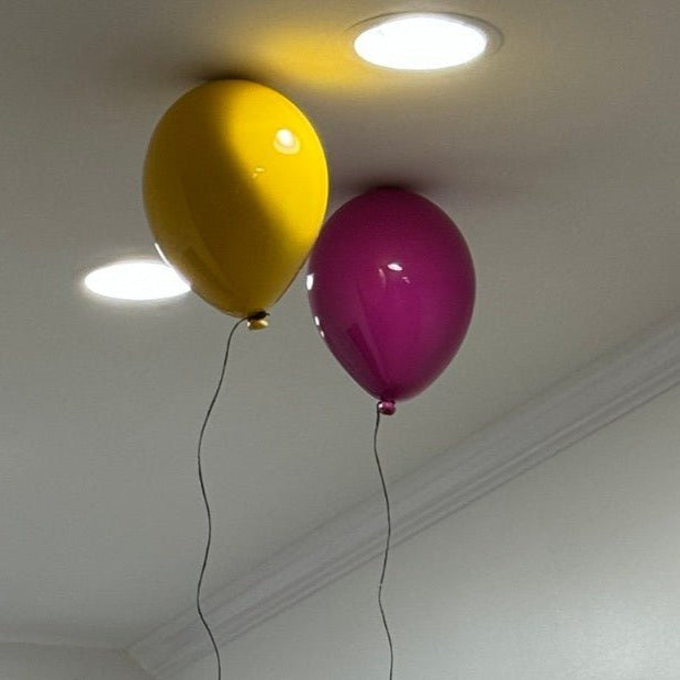 Black Glossy Ceramic Ceiling Balloon Sculpture