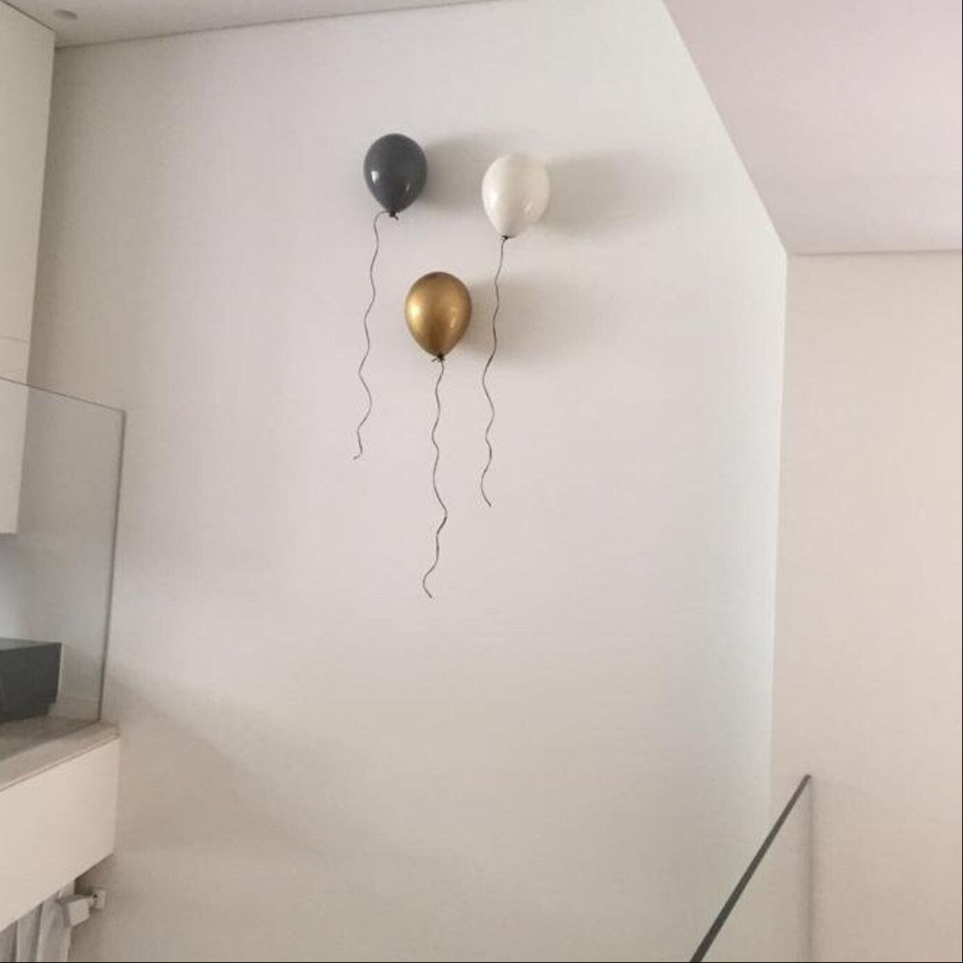 Set of 3 Balloon Sculptures - Merlot, Metallic Beige & Latte Brown
