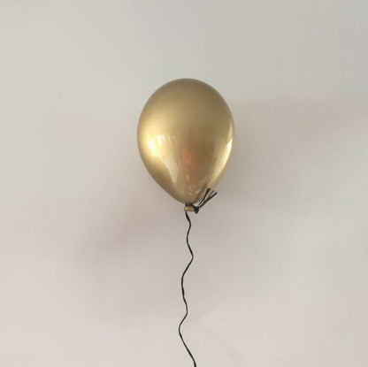 Gold Metallic Ceramic Balloon Sculpture