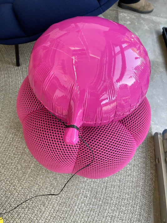 2 Magenta Balloon Sculptures set