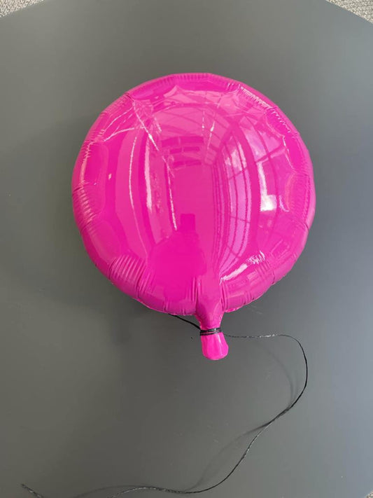 Magenta Mirror-Like Finish Helium Ceramic Balloon Sculpture