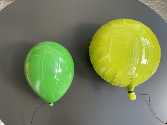 Lime Green Glossy Helium Ceramic Balloon Sculpture