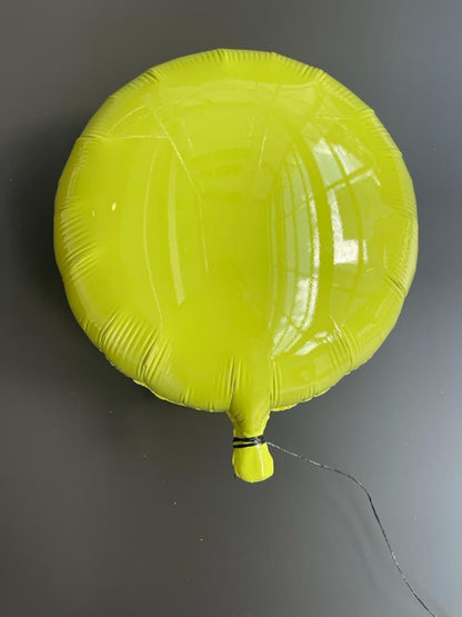 Lime Green Glossy Helium Ceramic Balloon Sculpture