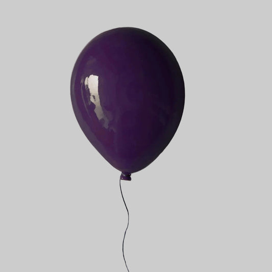 Purple Ceramic Balloon Sculpture
