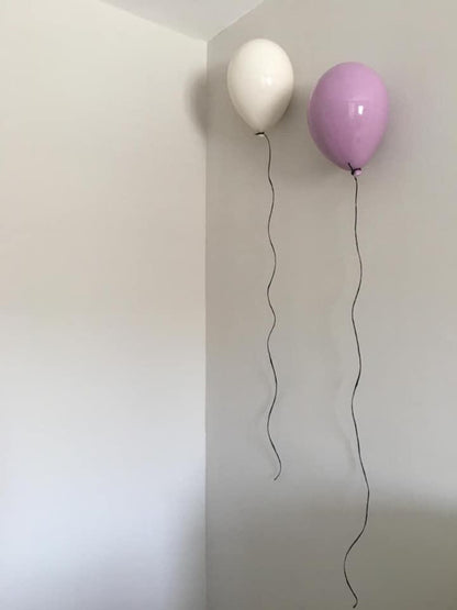 White Glossy Ceramic Balloon Sculpture