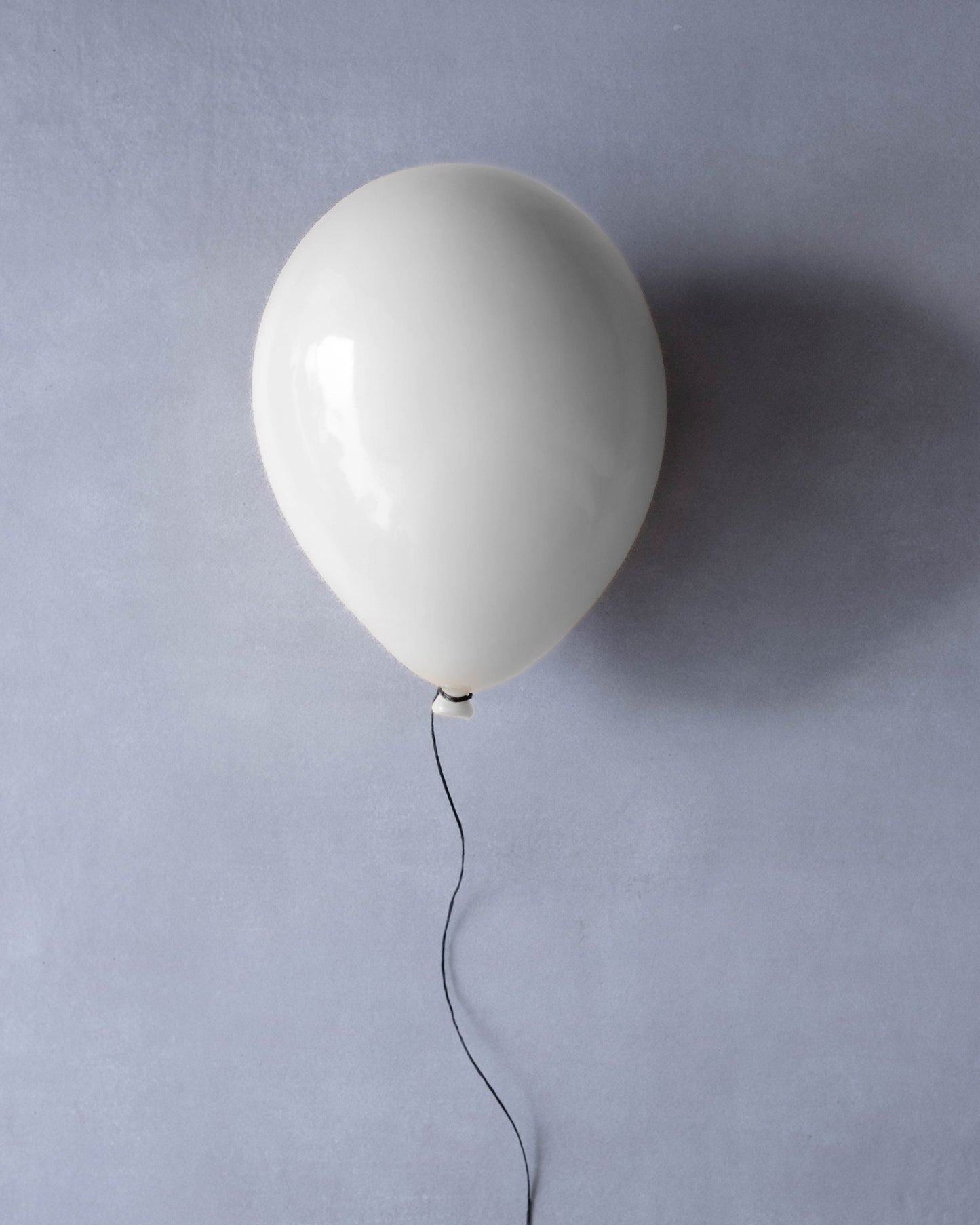 White Glossy Ceramic Ceiling Balloon Sculpture