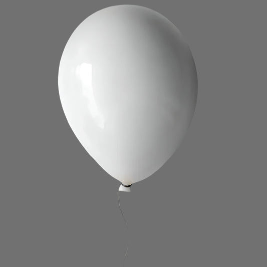 White Glossy Ceramic Ceiling Balloon Sculpture