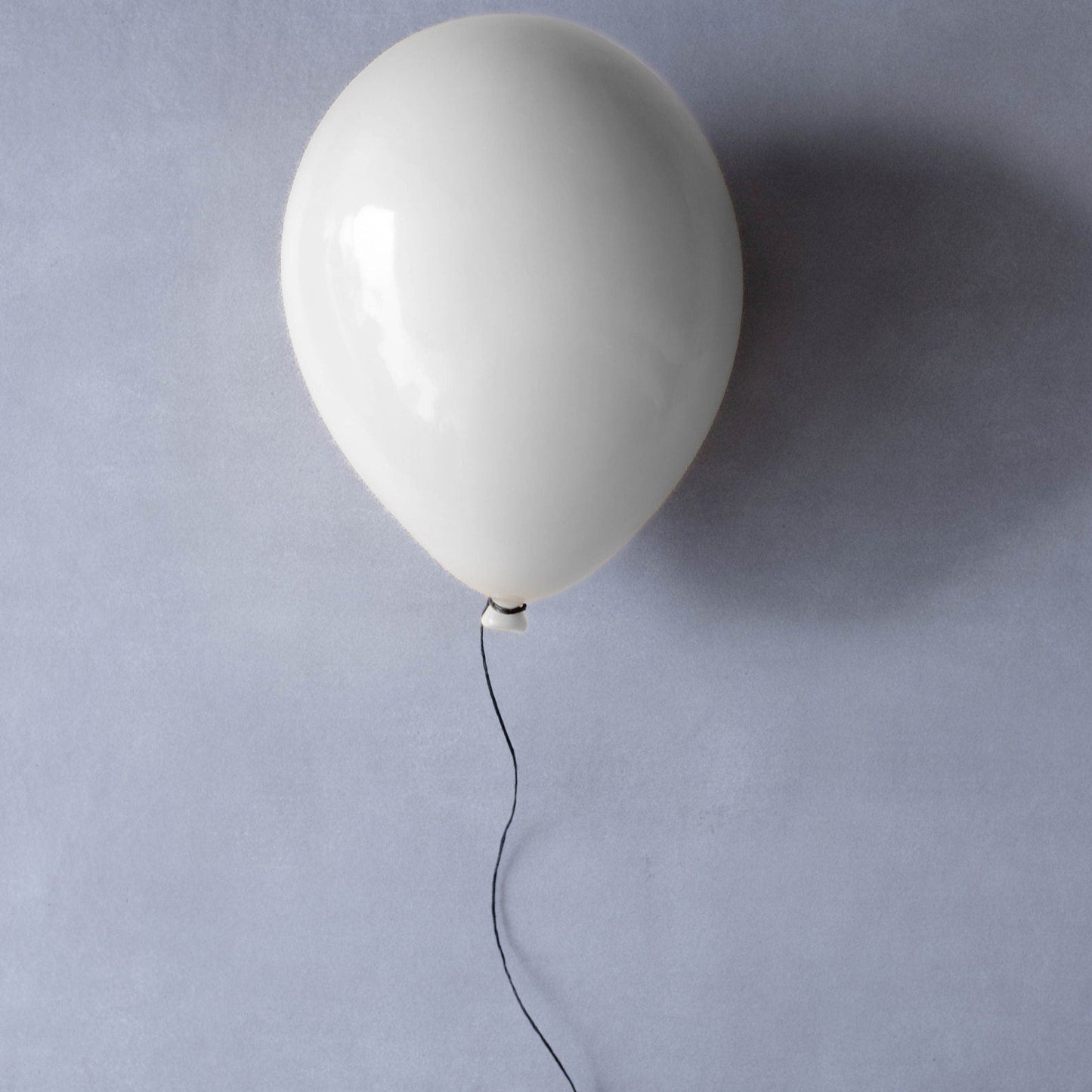 White Glossy Ceramic Ceiling Balloon Sculpture