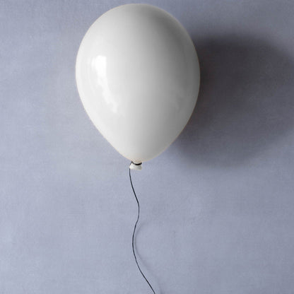 White Glossy Ceramic Ceiling Balloon Sculpture