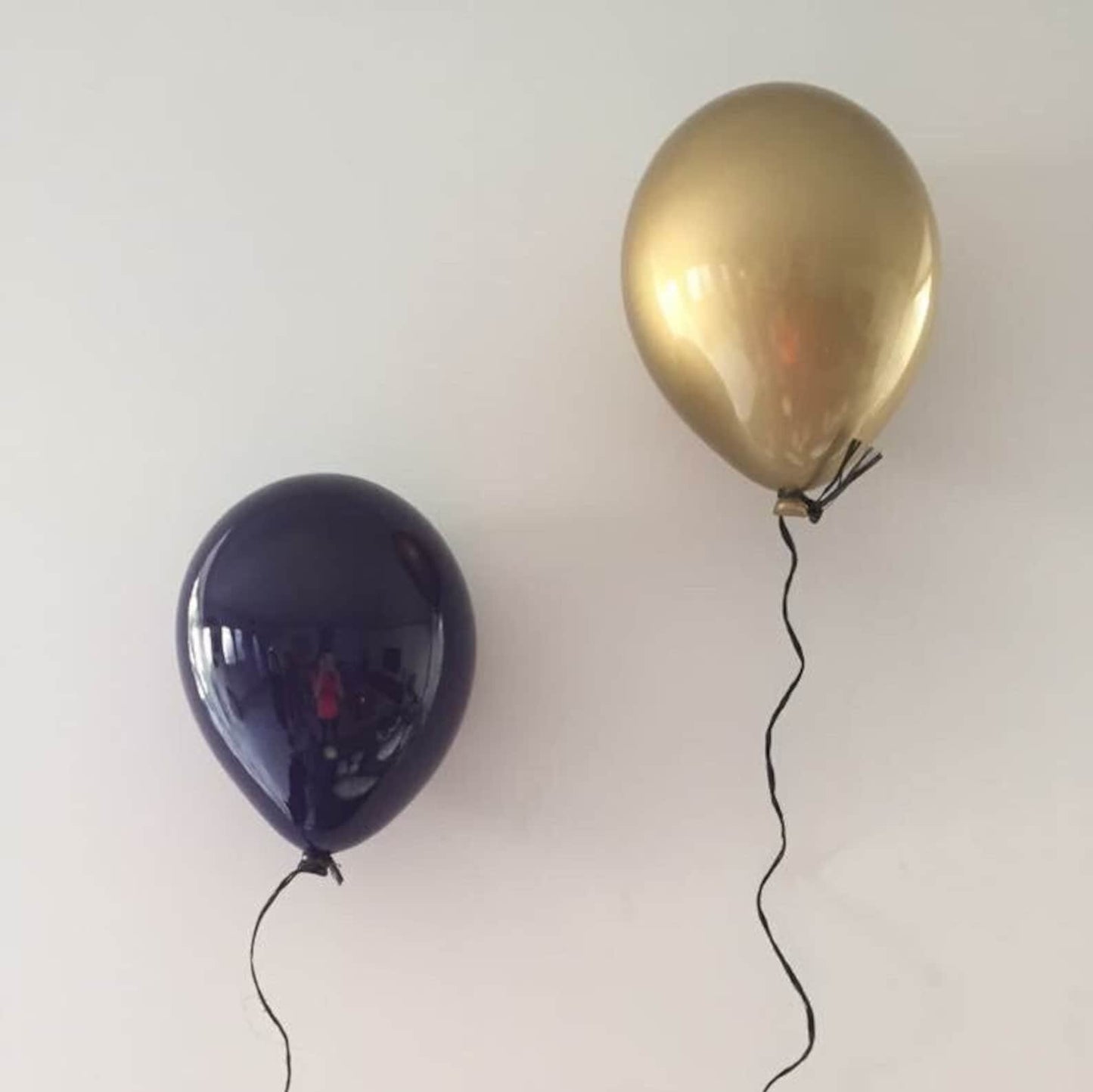 Gold Metallic Ceramic Balloon Sculpture