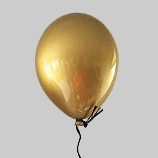 Gold Metallic Ceramic Balloon Sculpture