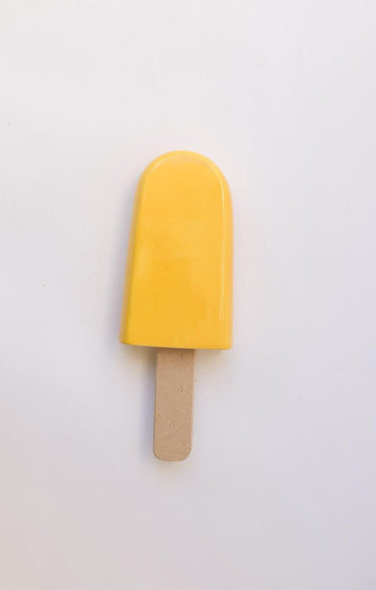 Yellow Ceramic Popsicle Sculptures