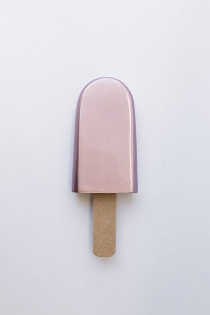 Set of 2 Metallic Ceramic Popsicle Sculptures