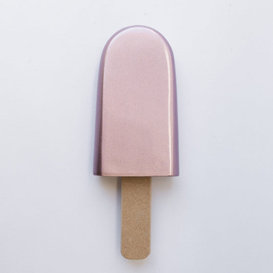 Set of 2 Metallic Ceramic Ice Pop Sculptures