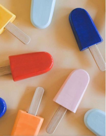 Set of 13 Ceramic Popsicle Sculptures