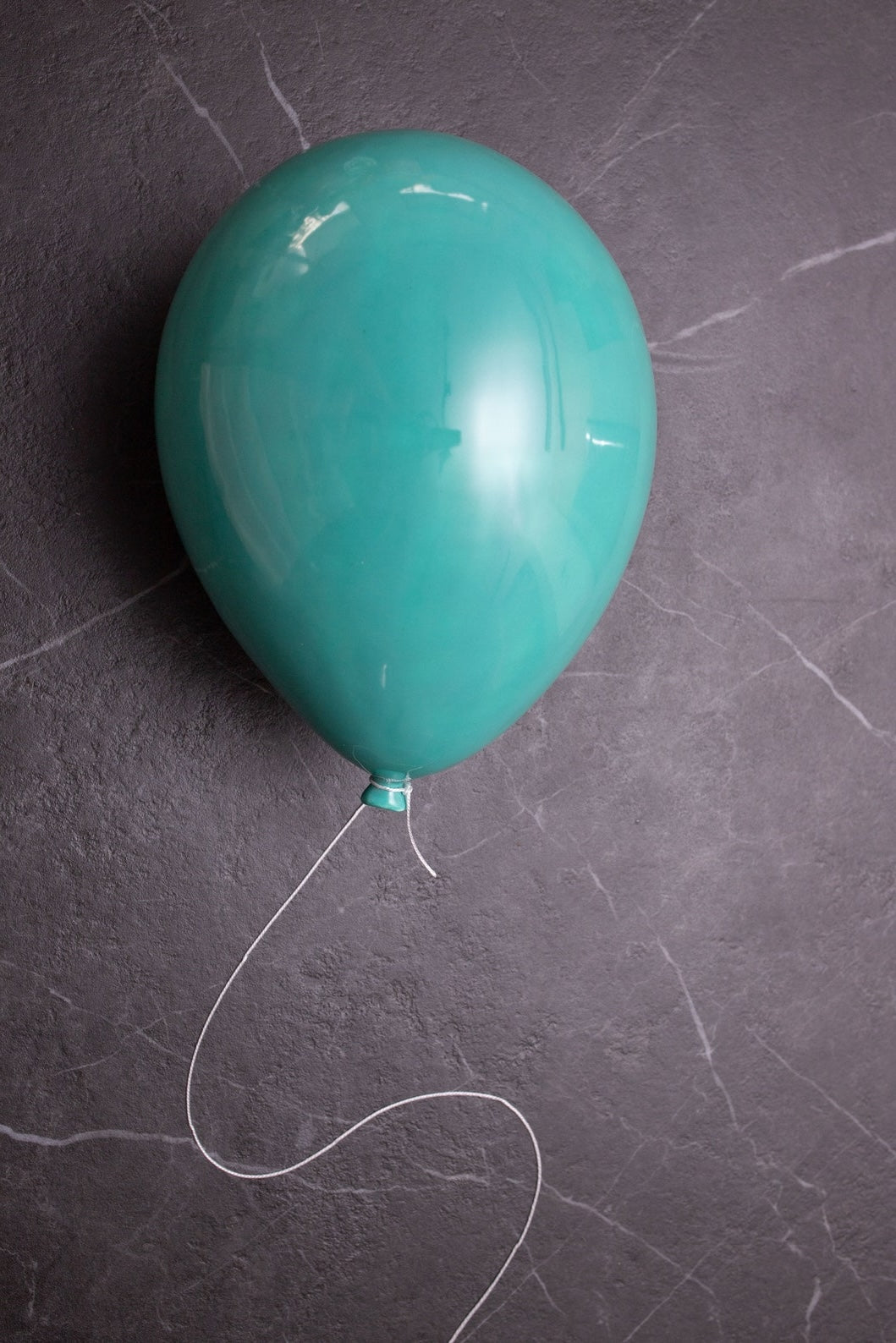 Turquoise Glossy Ceramic Balloon Sculpture