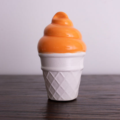 Orange Ceramic Ice Cream Sculpture