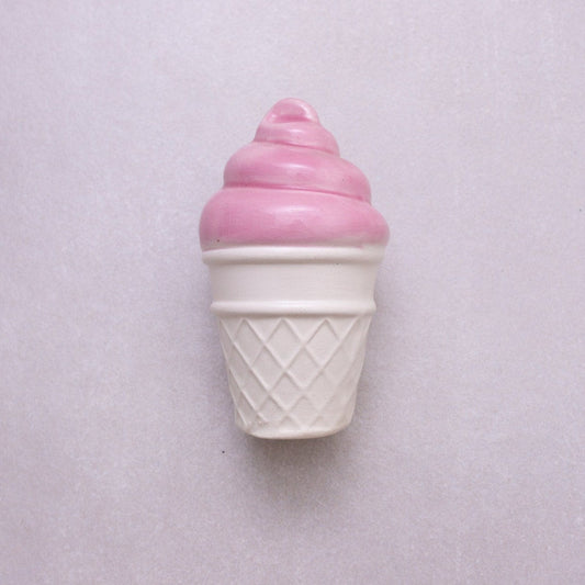 Light Pink Ceramic Ice Cream Sculpture