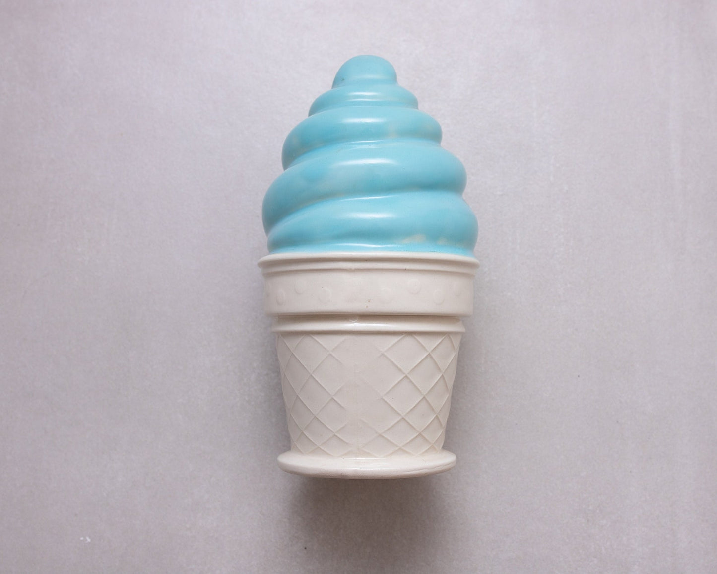 Light Blue Ceramic Ice Cream Sculpture