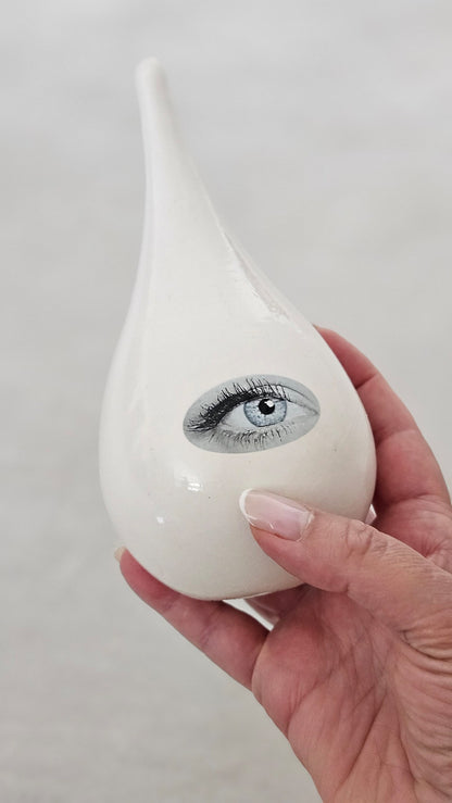 Ceramic Good Eye Drop Sculpture