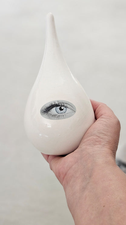 Ceramic Good Eye Drop Sculpture