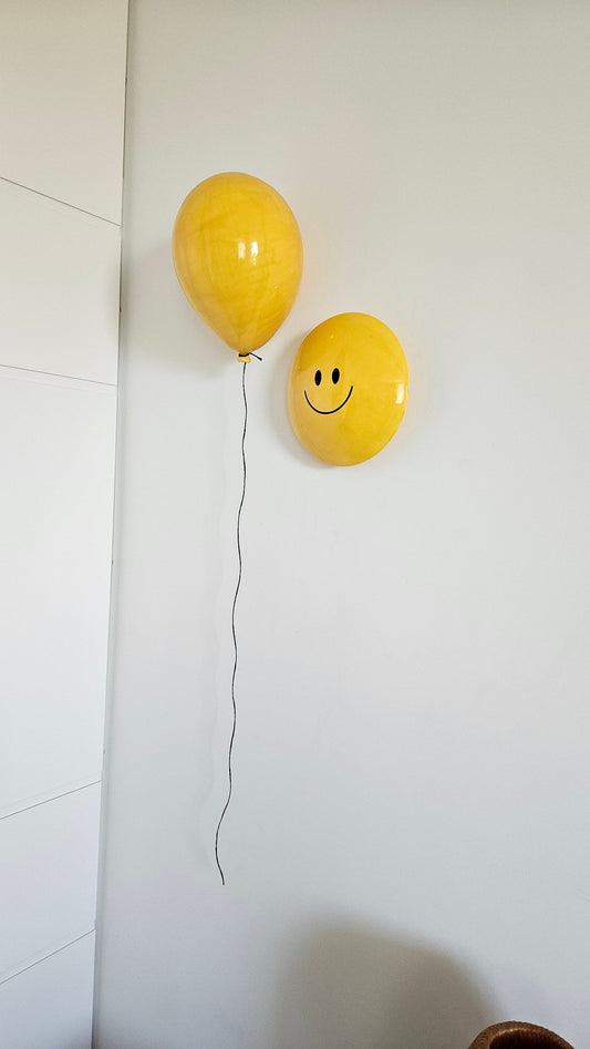 Yellow Glossy Ceramic Smiley M&M